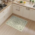 thumbnail image 2 of ODIKA 3'x5' Washable Throw Rug Stain Resistant, Low Profile, Non-Slip Entry Boho Vine Border Sprig Botanical Trailing Sprigs Welcome Door Flowing for Entryway, Kitchen, Mudroom, 2 of 7