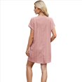 thumbnail image 3 of Vestidos de Verano Fluidos con Cuello en V y Mangas con Volantes para Mujer, Color Sólido, Talla XXL, 3 of 10
