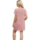 thumbnail image 3 of Vestidos de Verano Fluidos con Mangas y Volantes para Mujer, Cuello en V, Corta, Color Sólido, en Tonos Polvorientos Oscuros M, 3 of 10