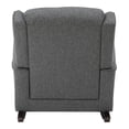 thumbnail image 4 of Pemberly Row Upholstered Fabric & Wood Rocking Chair in Gray, 4 of 5