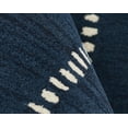 thumbnail image 4 of Momeni Simba Hand Tufted Wool Striped Navy Area Rug 2'6" X 8' Runner, 4 of 8