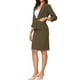 thumbnail image 4 of Conjunto de falda de 2 piezas Inspire Chic para blazer de mujer y falda lápiz con abertura XS Café, 4 of 6