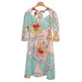 thumbnail image 2 of Lily Pond r Buyart Robe Dos Nu à Lacets Robe Col Carré Robe Imprimée Mode Motif Aquarelle Acrylique 6TG, 2 of 5