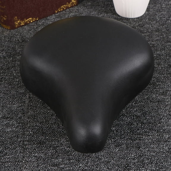 Worgeous Comfortable Bike Seat Saddle with Ergonomic Design for Long Rides Black Rubber and Plastic