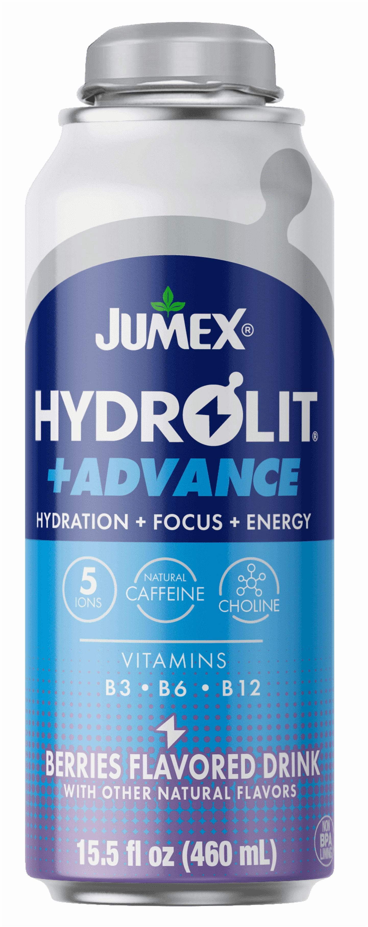 (12 pack) Jumex Hydrolit+Advance Berries Energy & Hydration Drink, 15.5 Fl oz