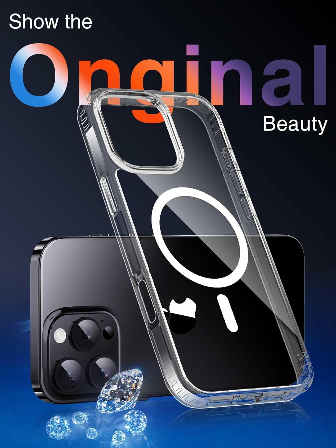 Magnetic Phone Wallet Stand Compatible for iPhone 17/16/15/14/13/12 Series, Magnetic Wallet Card Holder with Detachable Phone Case for iPhone 16 Pro Max, 1 Set