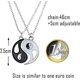 thumbnail image 5 of Collar Ying Yang, joyería 2 piezas Tai Chi Yin Yang colgante collar rompecabezas amistad separable amor pareja cadena de aleación hombres mujeres regalo (blanco y negro) ER, 5 of 5