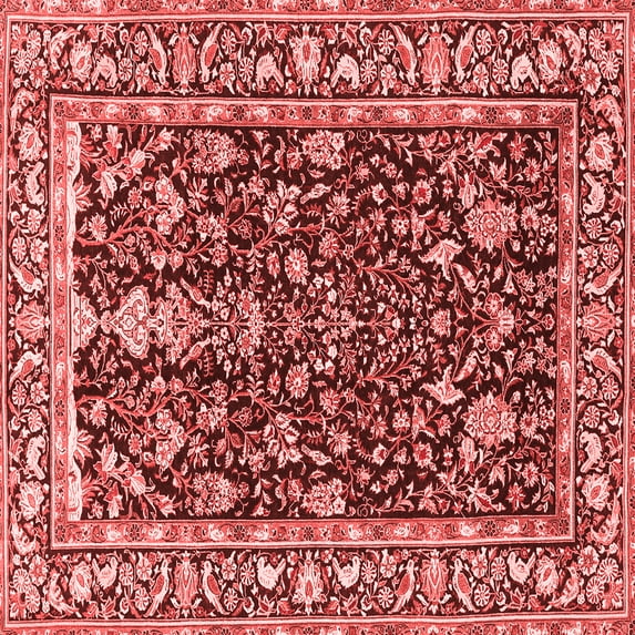 Ahgly Company Indoor Square Persian Red Traditional Area Rugs, 5' Square