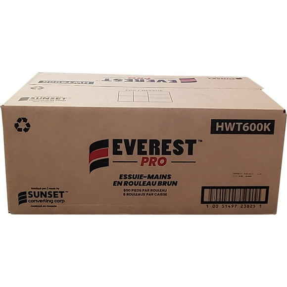 Everest Pro - Serviette en Papier Kraft, 6 Rouleaux x 600