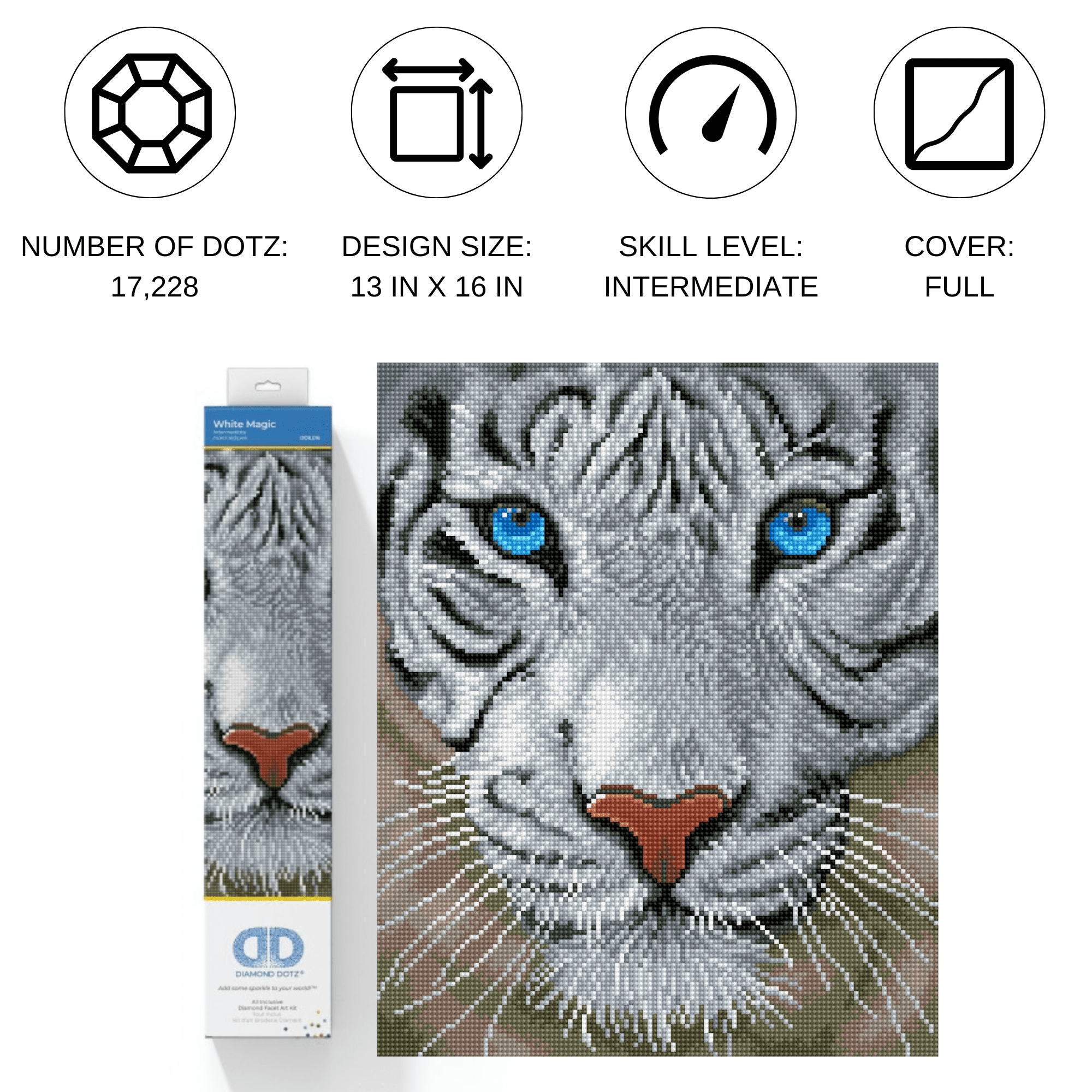 Diamond Dotz White Magic Diamond Painting Kits for Adults