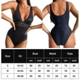 thumbnail image 2 of Bikini De Una Pieza Traje de baño sexy de una pieza con escote en V profundo Cgtredaw para Mujer Negro T XL, 2 of 7