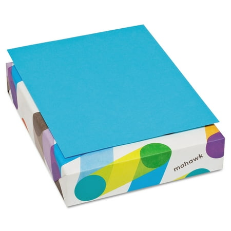 Mohawk BriteHue Multipurpose Colored Paper, 20lb, 8 1/2 x 11, Blue, 500 Sheets