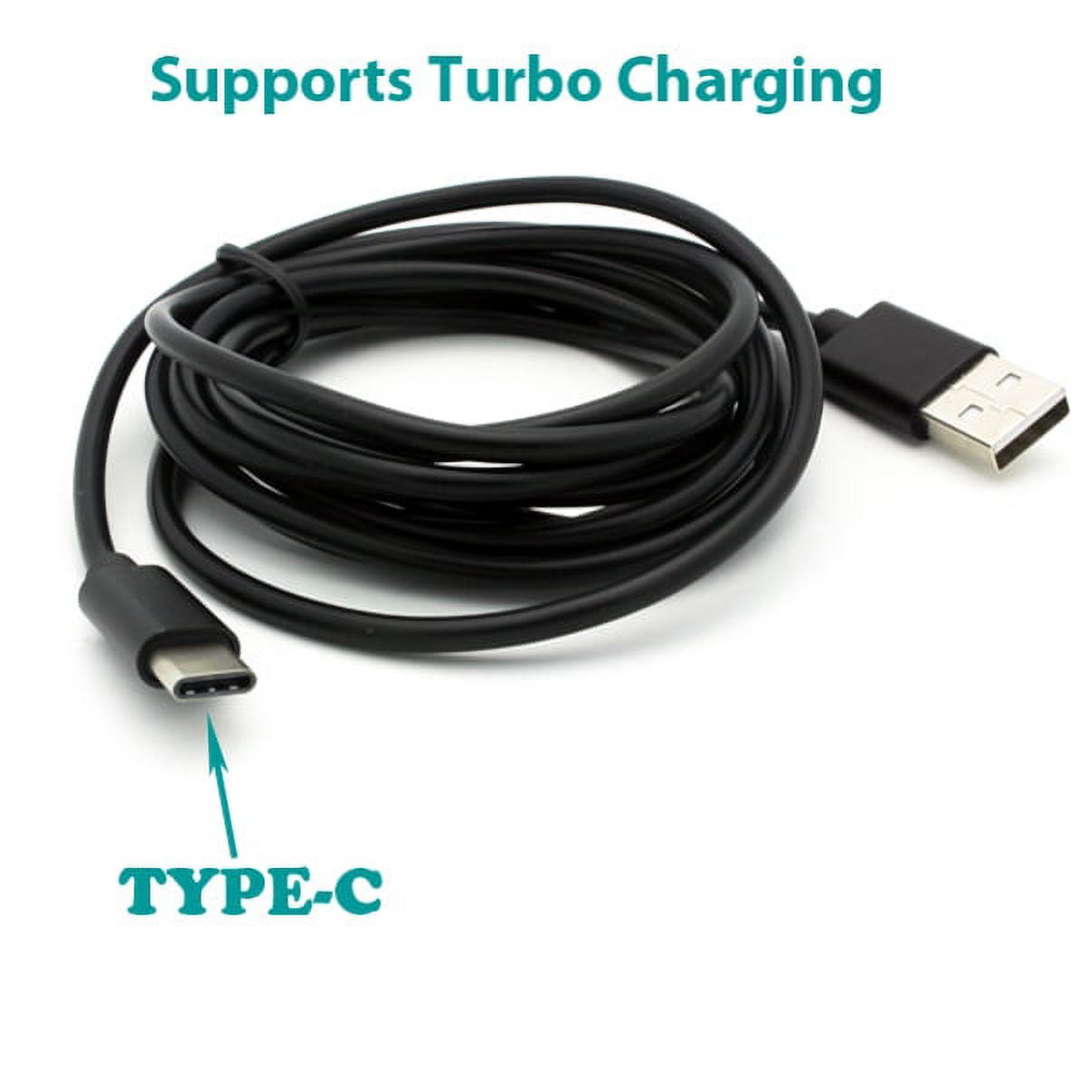 Charger 6ft USB Cable w 36W Quick Home Charger Y1Y for Microsoft Lumia 950 - Motorola One, Moto Z4 Z3 Play Z2 Play Z Play Droid Force Droid X4 G7 Power Play G6 - Nokia 3.1, 7.1, 8, Plus