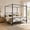 Queen Size, variant on Queen Size Black Metal Canopy Bed Frame X‑Shaped Sturdy Platform Bed Base with 12.4" Under Bed Storage Noise Free Heavy Duty Steel Slat Support Bed Frame for Bedroom Guest Room Apartment