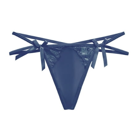 

Sehao Women s Hot Ribbon Transparent Mesh Thong Perspective Temptation Underwear Clothing Shoes & Accessories blue M