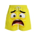 thumbnail image 2 of Mens Big&Tall Novelty Swim Trunks Funny Print Beach Shorts Beachwear,XXL,Yellow, 2 of 5