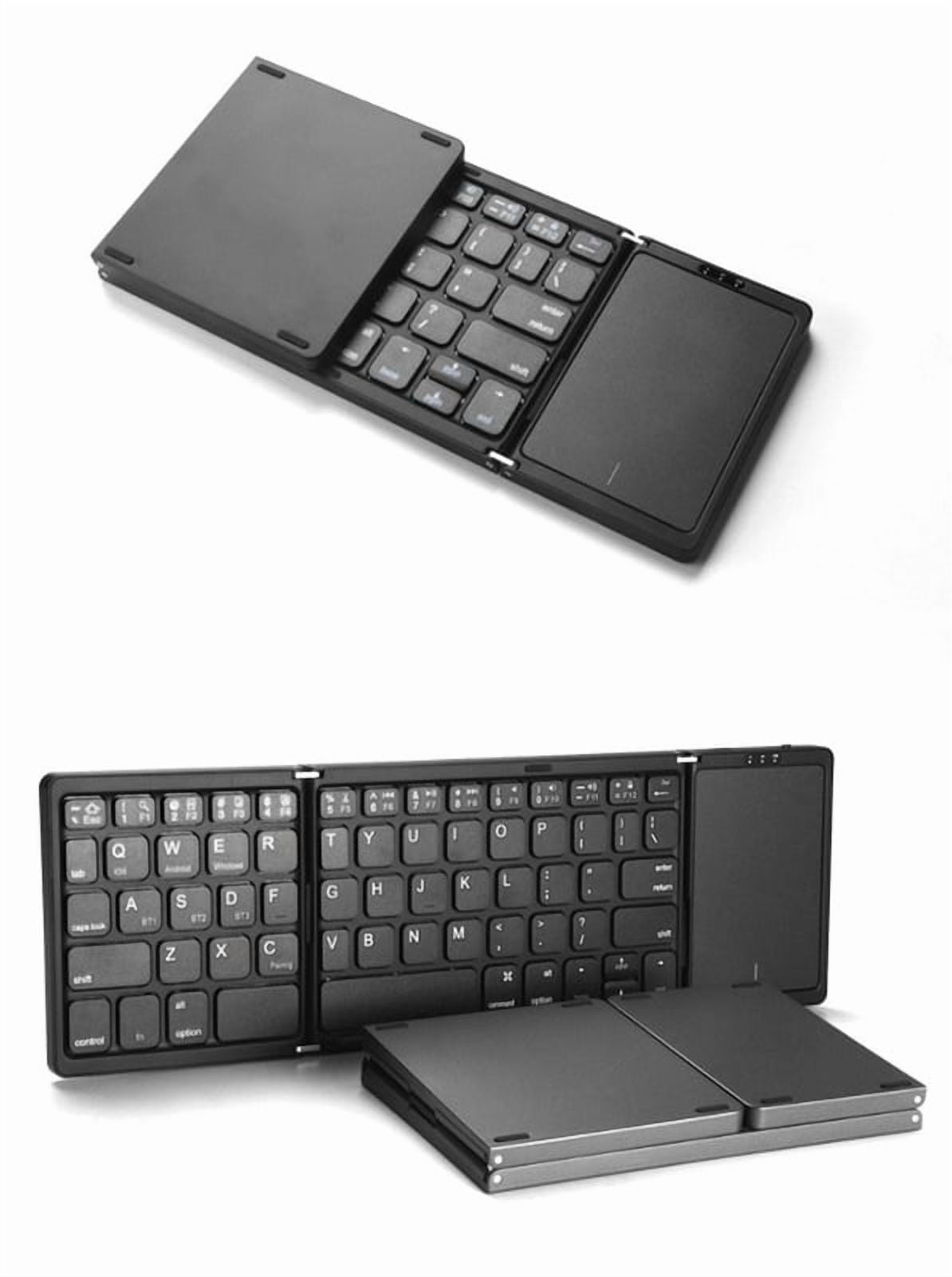 B089T Folding Wireless Keyboard with Touchpad Foldable Bluetooth Keyboard  for IOS Android Windows ipad Tablet