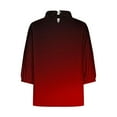 thumbnail image 4 of RXIRUCGD Haut/chemise à Manches 3/4 Imprimé Style Rétro Décontracté pour Femmes, Rouge, Taille : TG, 4 of 5