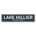 thumbnail image 2 of Straight Ahead Lake Novelty Sign, Metal Wall Decor - 4x18 inches, 2 of 4