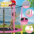 thumbnail image 2 of 65" Toddler Trampoline for Kids with Basketball Hoop, SHINPT Indoor Outdoor Kids Trampoline with Enclosure Net, Basketball, Small Trampoline Gift for Boys Girls, Mini Trampoline for Kids, 2 of 6