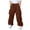 Brown, variant on Unisex Kids Cargo Pants Ankle Length Outdoor Trousers With Side Pockets Elastic Waist Loose Comfort Bottoms Daily Activity Casual Wear Pants Pants For Kids,14-15 Years