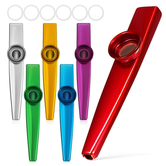 BRIGHTFUFU 6 uds Kazoo Instruments Metal Kazoo niños instrumentos musicales para niños adultos