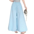 thumbnail image 2 of Women's Printed Bandage Pants, Elastic Waist With Pocket Detail, Casual Wide Leg Trousers For Boho Fashion Mint Green L, 2 of 6