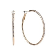 Time and Tru Women's Gold Crystal Hoop Earring