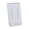 thumbnail image 1 of Dispensador de bomba de acondicionador de champú recargable montado en la pared, dispensador de jabón de 2 cámaras de 600 ml, dispensador de champú Blanco Gloria dispensador de champú, 1 of 9