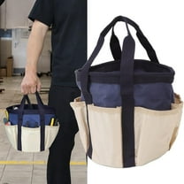 Waterproof Gardening Tote Cozival Heavy Duty Garden Tool Organizer - 6-Pocket Oxford Cloth Tote Bag with Reinforced Handles, Waterproof Storage for Gardening Supplies, Outdoor Tool Carrier Bag, A