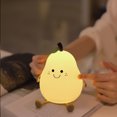 thumbnail image 4 of NETSENG Children's LED pear cute night light with feet USB rechargeable dimmable bedroom bed, 4 of 5