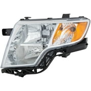 New Driver Side Headlight for 2007-2010 Ford Edge Clear Lens Chrome Interior