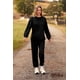 thumbnail image 3 of Conjunto Deportivo PRETTYGARDEN para Mujer, 2 Piezas de Algodón, Negro, Talla S, 3 of 8
