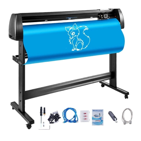 53 Inch Vinyl Cutter Machine, 1350mm Plotter Cutter with LCD Display & Signmaster Software, PC ONLY - Sign Making Machine with Stand