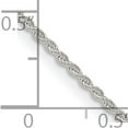thumbnail image 2 of Sterling Silver 1.3mm Solid Rope Chain (20 X 1.3) Made In Italy qdr025-20, 2 of 5