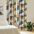 thumbnail image 2 of Ambesonne Spring Curtains, Flowers Colorful Geometric, Pair of 28"x63", Pale Vermilion and Khaki, 2 of 5