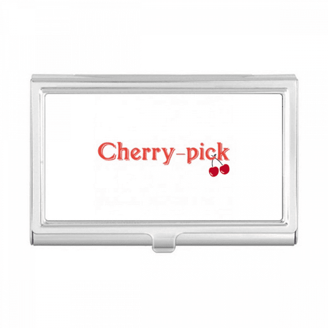 Étui Porte-Cartes de Visite Cerise Catchword Intéressant Boîte Portefeuille