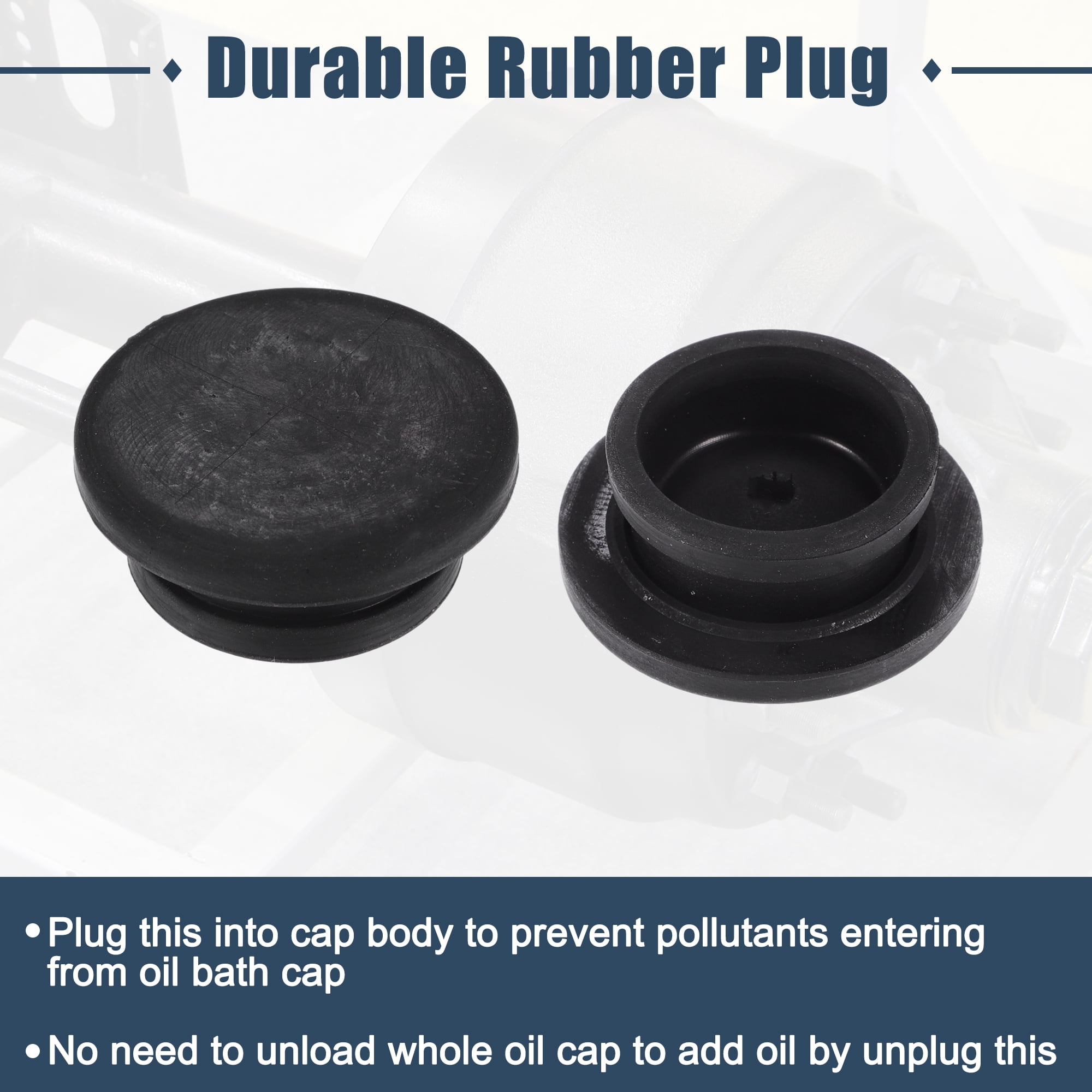 Unique Bargains 3.75 Inch Trailer Oil Cap Kit for AL/KO 10000 or 12000 Oil Clear 2Pcs