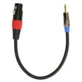 thumbnail image 4 of Cable De Micrófono Estéreo ANGGREK XLR A 3,5 Mm TRS Macho A XLR Hembra Carcasa De Metal 1,0 Pies, 4 of 8