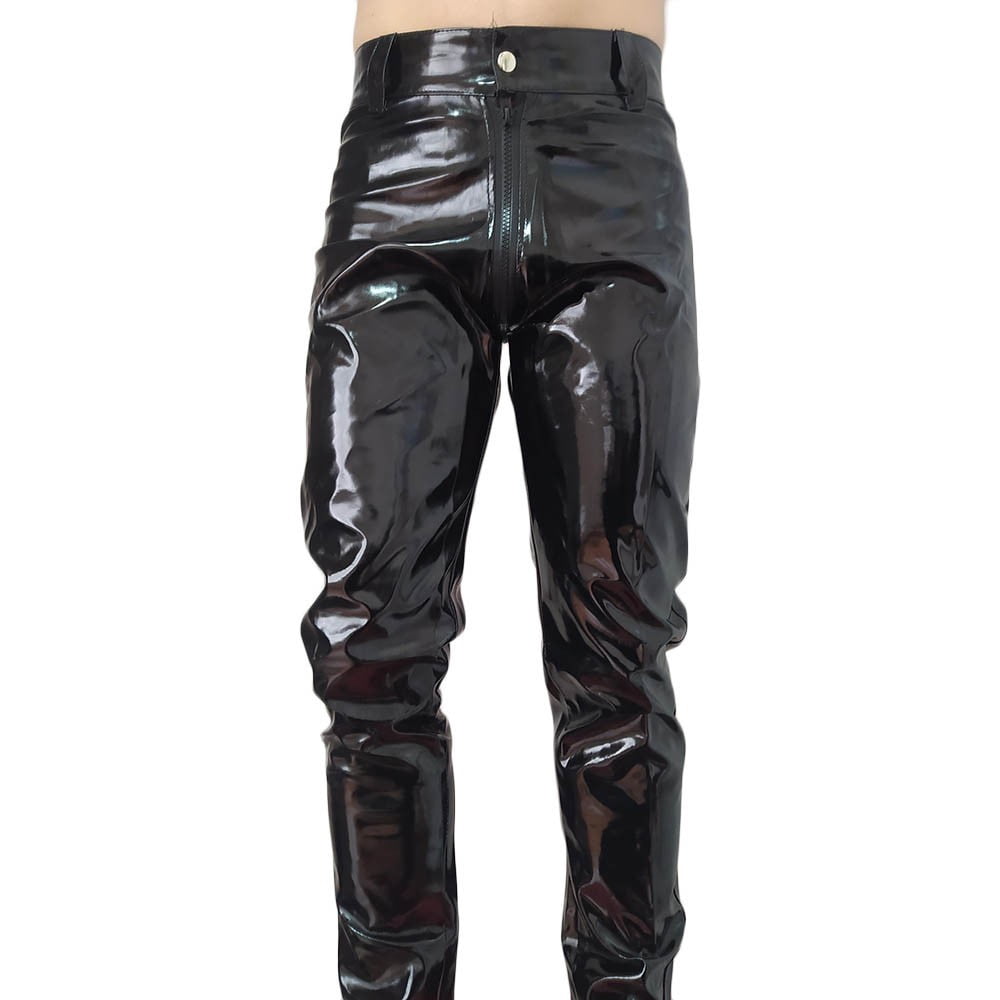 Faux Leather Pants Men