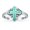 Turquoise, variant on Cross Oxidized Ring Lab Created White Opal 925 Sterling Silver Size 7