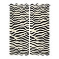 thumbnail image 2 of nqOlkjepod Outdoor Curtains for Patio Waterproof, Beige Black Stripe Outdoor Privacy Panels Grommet, Modern Abstract Art Lines Wave Blackout Outside Curtains for Porch/Cabana 54"x84", 2 Panels, 2 of 8