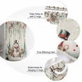thumbnail image 5 of Fabric Shower Curtain, Christmas Winter Snowman Squirrel Deer Xmas Tree Berry Linen Bathroom Curtain with 12 Hooks Waterproof No Bad Odor Machine Washable Bath Curtains for Bathroom, 72"x72", 5 of 6