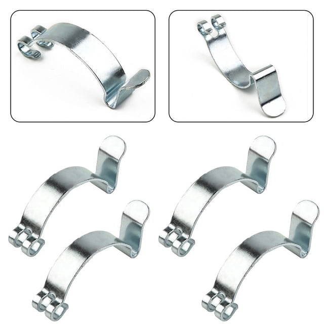 4x Clips Air Filter Easy To Install Metal Silver Air Filter Housing Buckle