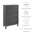thumbnail image 6 of Modway Render 5-Drawer Modern Particleboard Wood Dresser Chest in Charcoal, 6 of 7