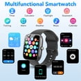 thumbnail image 2 of Smart Watch for Men Women, 1.85" Smartwatch with Bluetooth Call, Fitness Tracker, 100+ Sports Modes, IP68 Waterproof Smart Watch Compatible with Android iOS, Black, 2 of 7