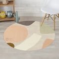 thumbnail image 2 of 14X14 Area Rug, Hallway, Living room, Round Carpet, Geometric Design, Hand Tufted Rugs, 2 of 7