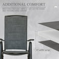 thumbnail image 6 of Domi Folding Patio Chairs Set of 2, Aluminium Frame Reclining Sling Lawn Chairs with Adjustable High Backrest, Patio Dining Chairs for Outdoor, Camping,Porch,Balcony (Double-Layered Textilene Fabric), 6 of 7