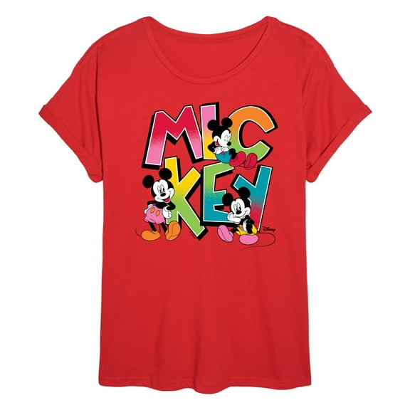 Disney - Mickey Type - Womens Oversized Graphic T-Shirt