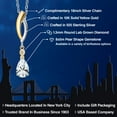 thumbnail image 2 of 925 Silver and 10K Yellow Gold White Created Sapphire and White Lab Grown Diamond Pendant Necklace for Women | 1.12 Cttw | Gemstone September Birthstone | Pear Shape 8X5MM | With 18 inch Chain, 2 of 6